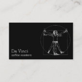 Da Vinci coffee roasters minimal vitruvian man 名刺 (正面)