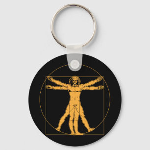 Da Vinci Vitruvianの人Keychain キーホルダー
