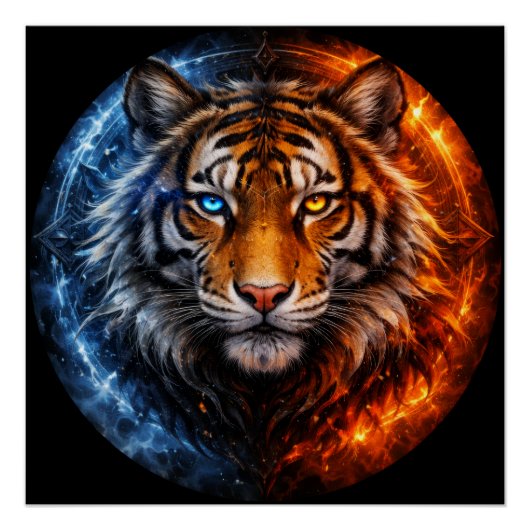 Daagwear – Duality Tiger | Fire & Ice Spirit ポスター (正面)
