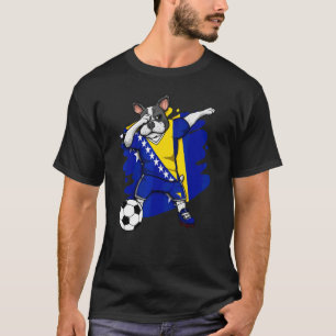 Dabブルドグフランスのボスニアヘルツェゴビナのサッカーファン Tシャツ