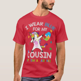 Dab Autism Unicorn Puzzle Heart I Wear Blue For My Tシャツ