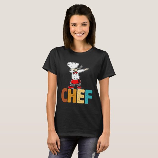 Dab Dabbing Chef Cooking Guru  Cook Retro Culinary Tシャツ (正面フル)