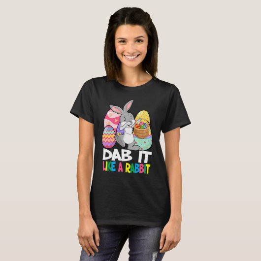 Dab It Like A Rabbit Easter Day   For Boys Girls   Tシャツ (正面フル)