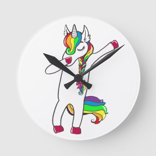 Dab licorne ラウンド壁時計 (正面)
