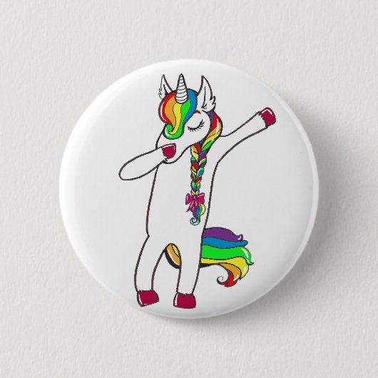 Dab licorne 缶バッジ (正面)