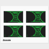 "Dab Out"ステッカー、光沢 長方形シール (シート)