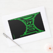 "Dab Out"ステッカー、光沢 長方形シール (封筒)