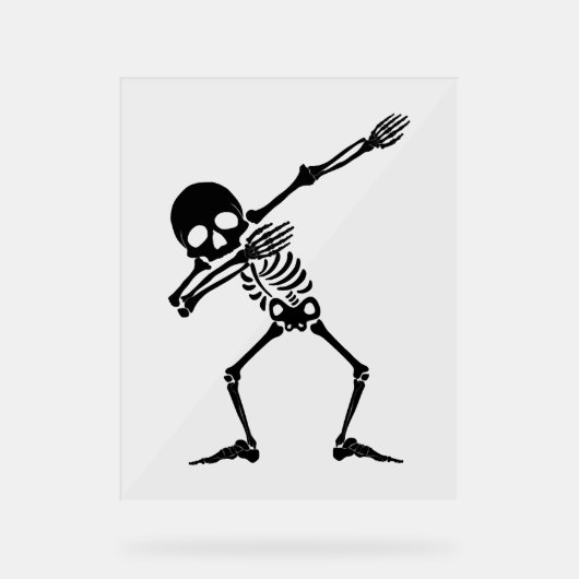 Dab skeleton dabbing skeleton -スカルメンズシャツ アクリルサイン (正面)