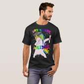 Dab Unicorn 3年生の卒業キャップ釘付け Tシャツ (正面フル)