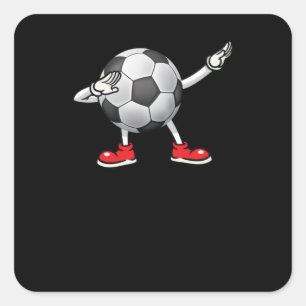 DabbingサッカーボールTee Kids Boys Dabダンス スクエアシール