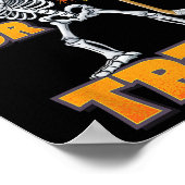 Dabbingスケルトンアイスホッケープレイヤーハロウィーンコスト ポスター (角)