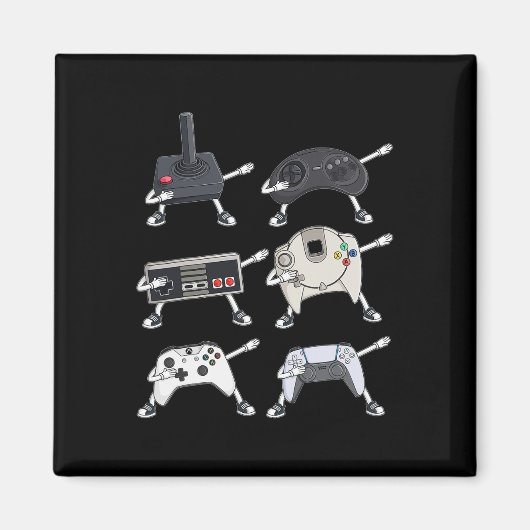 Dabbingビデオゲーマーコントローラーおもしろいボーイズ子供ゲーム マグネット (正面)