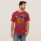 Dabbingホットドッグ愛好家の独立の日ギフト4th Tシャツ (正面フル)