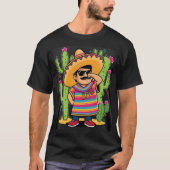 DabbingメキシコポンチョCinco de Mayoメンズソンブレロ Tシャツ (正面)