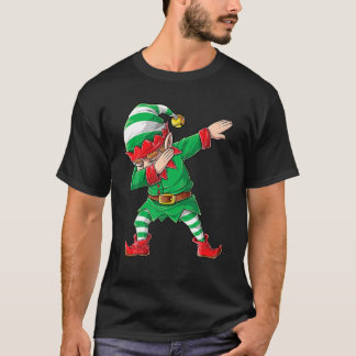 Dabbing小妖精や小人・スクワッド・ボーイズ・キッズ・クリスマスズ・ファミリーXにマッチ Tシャツ