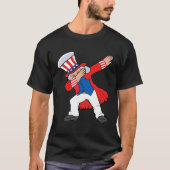 Dabbing Abraham Abe Lincoln Patriotic 4th Of July  Tシャツ (正面)