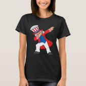 Dabbing Abraham Abe Lincoln Patriotic 4th Of July  Tシャツ (正面)
