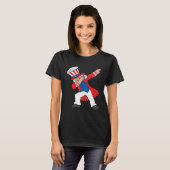 Dabbing Abraham Abe Lincoln Patriotic 4th Of July  Tシャツ (正面フル)