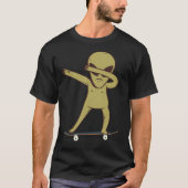 Dabbing Alien Skater Skateboard Dab Tシャツ (正面)