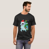Dabbing Axolotlキッズボーイユースクリスマスパジャマ Tシャツ (正面フル)
