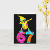 Dabbing Banana 67 Ice Cream Drip Funny Six Seven M カード (黄色い花)