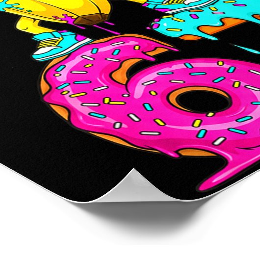 Dabbing Banana 67 Ice Cream Drip Funny Six Seven M ポスター (角)