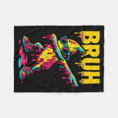 Dabbing Banana Bruh Drip Ice Cream Banana Youth Bo フリースブランケット (正面(横))