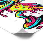 Dabbing Banana Bruh Ice Cream Drip Banana Youth Bo ポスター (角)