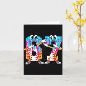 Dabbing Baseball Ice Cream Drip Number 67 Birthday カード (黄色い花)