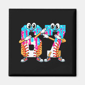 Dabbing Baseball Ice Cream Drip Number 67 Birthday マグネット (正面)