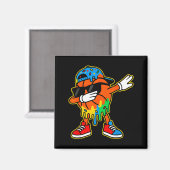 Dabbing Basketball Ice Cream Drip Boys Basketball  マグネット (正面/裏面)