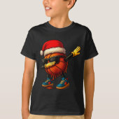 Dabbing Basketball Sungles Funny Christmas Tee Boy Tシャツ (正面)