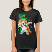 Dabbing Beagle Leprechaun St Patricks Day Tシャツ (正面)