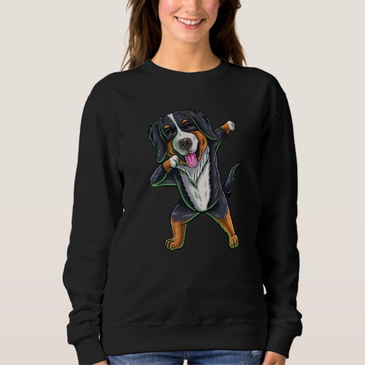 Dabbing Bernese Mountain Dog Premium スウェットシャツ (正面)