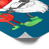 Dabbing Boules Ball Dab Christmas Cap Bouler Boule ポスター (角)