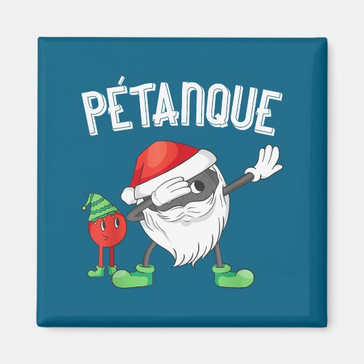 Dabbing Boules Ball Dab Christmas Cap Bouler Boule マグネット (正面)