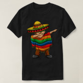 Dabbing Boy Mexican Poncho Cinco de Mayo Sombrero  Tシャツ (デザイン正面)