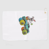 Dabbing Bunny Happy Easter Monster Truck Lovers Ki ゴルフタオル (横)