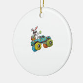 Dabbing Bunny Happy Easter Monster Truck Lovers Ki セラミックオーナメント (左)