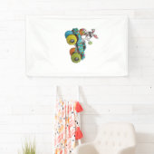 Dabbing Bunny Happy Easter Monster Truck Lovers Ki 横断幕 (インサイチュ)