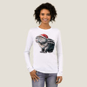 Dabbing Capybara Christmas Santa – Funny Holiday  トライブレンドＴシャツ (正面全体)