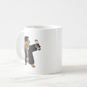 Dabbing Capybara Graduation Mug Funny Graduate  コーヒーマグカップ (正面左)