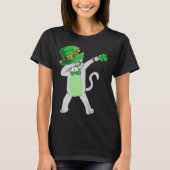 Dabbing Cat Leprechaun  Cat Shamrock St Patrick s  Tシャツ (正面)
