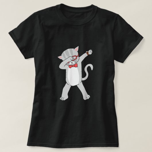Dabbing Cat T-Shirt Funny Dab Gift Cat Tee T-Shirt Tシャツ (デザイン正面)