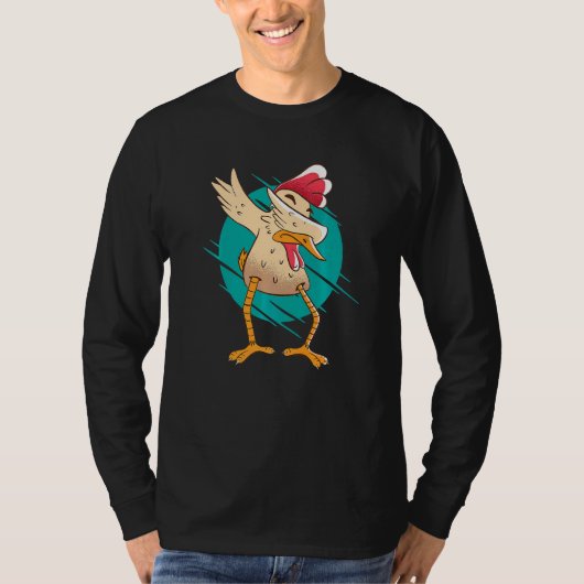 Dabbing Chicken  Rooster Tシャツ (正面)