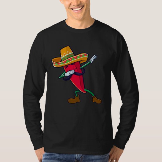 Dabbing Chili Mexican Pepper Dab Tシャツ (正面)