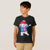 Dabbing Christmas Lar Bear Xmas Dab Kids Boys Girl Tシャツ (正面フル)
