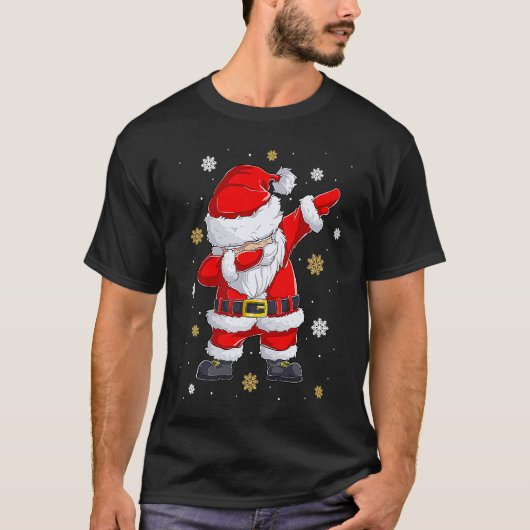 Dabbing Christmas Ugly Xmas Sweater Santa Dab Squa Tシャツ (正面)