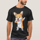 Dabbing Corgi Dog Dab Dance Tシャツ (正面)