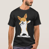 Dabbing Corgi Funny Tシャツ (正面)
